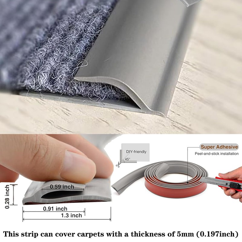 Carpet Transition Strip Self Adhesive Carpet Edge Trim from Carpet
