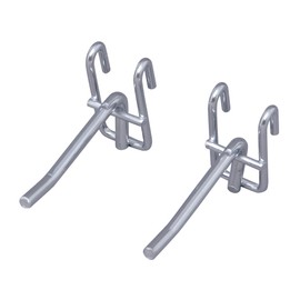 Iris Ohyama Metal Rack Series Metal Rack Hooks, Single Type, 2-Piece Set, Silver MR-12F
