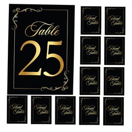 STOBAZA 3sets Wear Resistant Table Numbers Cards for Weddings Banquets and Events Double Sided Tabletop Display for Restaurants and Parties 30pcs*3