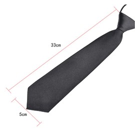 ericotry 2PCS Pre-tied Child Necktie Adjustable Skinny Neck Strap Ties Clip-On Neckties for Graduation School Uniforms (Black)