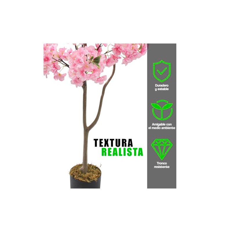 VANLIG Planta Artificial Cerezo 1.2mts Incluye Maceta para Interiores
