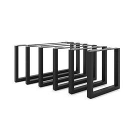 HEVVA Set of 2 Graz Furniture Runners, Height 25 cm (Depth 25 cm, Black)