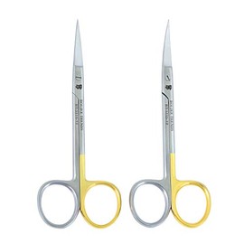 BOUJEE IRIS Scissor, Gum Scissors , Suture Scissors Eye/Dental Scissors Supercut one blade serrated Two pieces Stainless Steal Iris Scissors, Straight & Curved