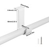ZAAWUUT Ceiling Mount Curtain Bracket, 3-Pack Black Iron Metal Rod