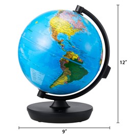Globe 2 In 1 Illuminated Smart World Globe with Built-In Augmented Reality Technology, Earth by Day, Constellations by Night, AR App Experience, Adventure and Discovery, Educational Gift for Child