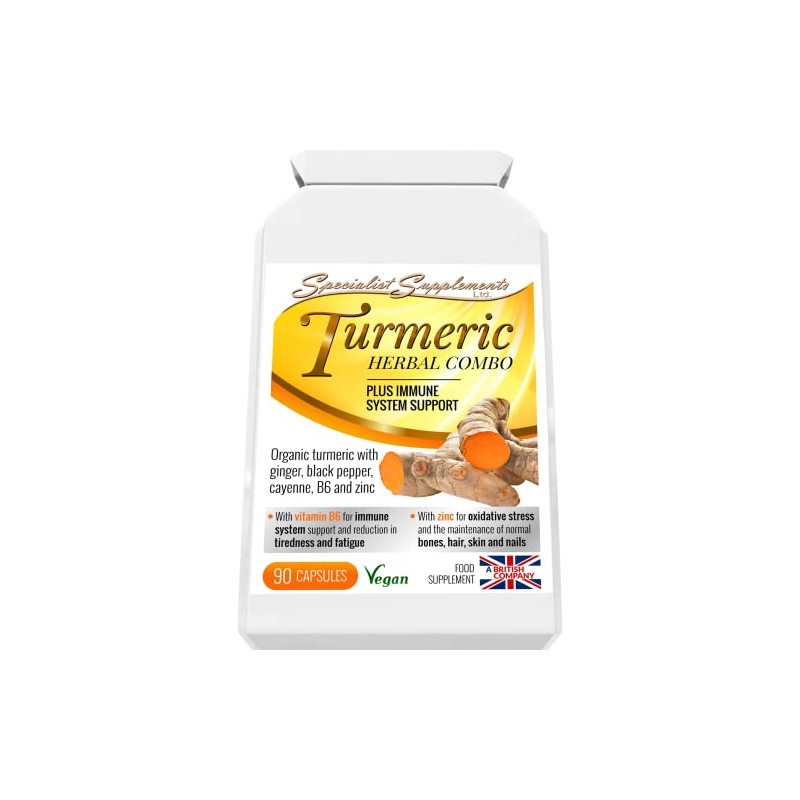 Specialist Supplements Turmeric Herbal Combo Plus Immune System Support 90