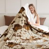blunique Cow Print Electric Heated Blanket Queen-Dual Control Heating Blanket