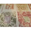 UNBRANDED UPHOLSTERY FABRIC sold bty CREAM w/ PATCHWORK GREENS PINKS