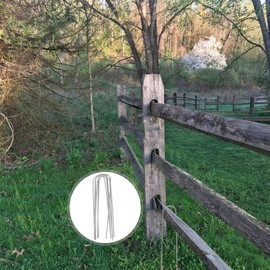 Sosoport 8pcs U-Shaped Ground Stakes Metal Landscape Anchors for Garden Lawn and Outdoor Use Lightweight and Portable for Securing Trampolines and Ground Covers