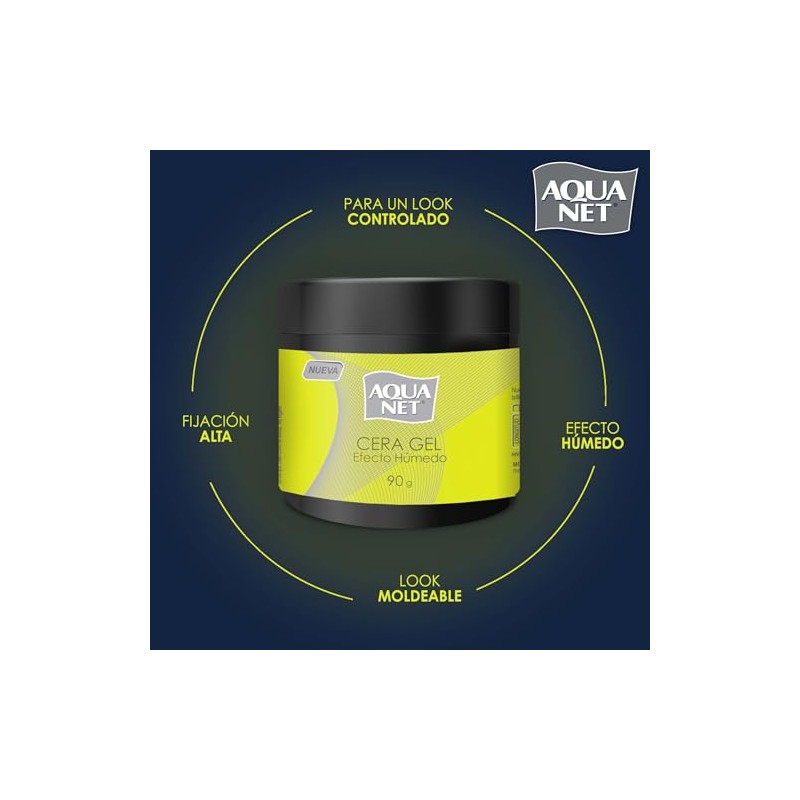 Aqua Net Cera Gel Efecto Humedo 90g