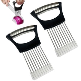 SiumPklay Onion Slicer with Protective Cover – Vegetable & Fruit Holder for Safe Slicing of Onions, Potatoes, Tomatoes, Avocados, and Meat