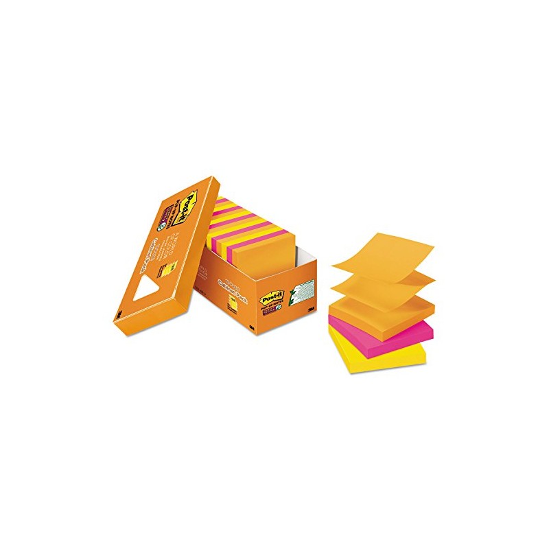 Post-It Super Sticky Pop-Up Notes 3"X3" 18/Pkg-Rio De Janeiro W/90