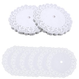 Pack of 300 Doughnut Stands, Oil-Absorbing Papers, Accessories for Doughnut Holder, Floral Pattern Paper Block for Fried Food, Pastry, Pizza, Doughnut Bagel (Bezel 10 mm)