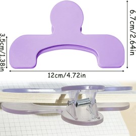 4Pcs Book Claw Clips Book Page Holder Music Bookpage Tool Book Marker Book Accessories for Reading Handicraft Playing Music, Blue Green Pink Purple