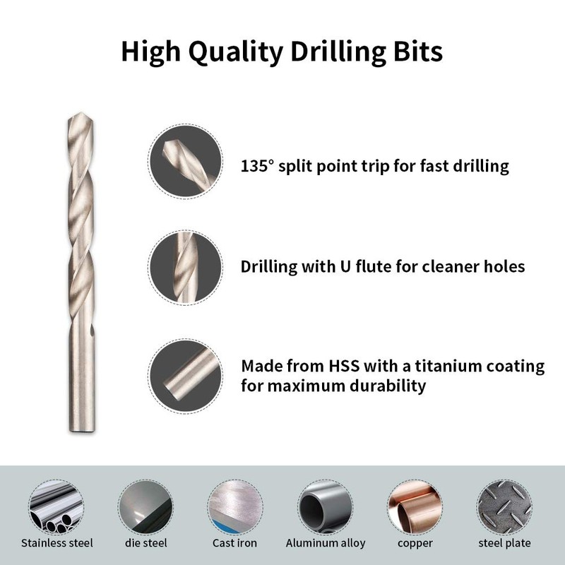 AKM 338Pc Thread Repair Kit, HSS Drill Helicoil Repair Kit