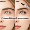 Eyebrow Stencil Kit, Microblading Eyebrow Pen with Angled Brush, 2-in-1