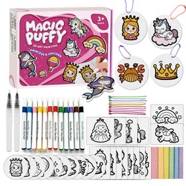 MOSHAKALA Magic Puffs, 3D Puffs, Art Craft Kits Paint for Kids, Magic Foam Texture Painting Kit for Boys & Girls, party Gift (princess)