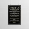 7 Rules Of Life, motivational poster print