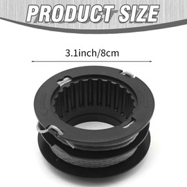 UOIENRT 4Pcs 0831145 String Trimmer Spool Line 17FT 0.080 Inch, Replacement for Kobalt 40V String Trimmer KST 130X-06 and KST, Replaces 0831145