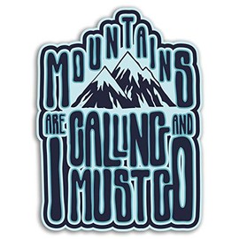 DestinationVinyl 2 x 10 cm Mountains Ski Snowboard Vinyl Sticker - Luggage Travel # 19248 (10cm Tall)