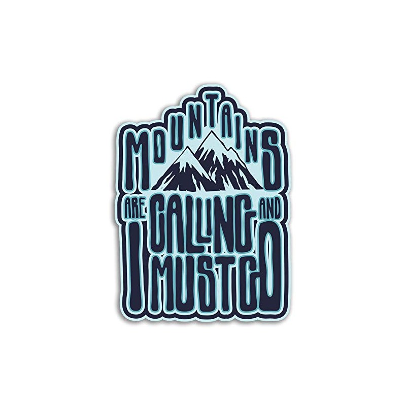 DestinationVinyl 2 x 10 cm Mountains Ski Snowboard Vinyl Sticker