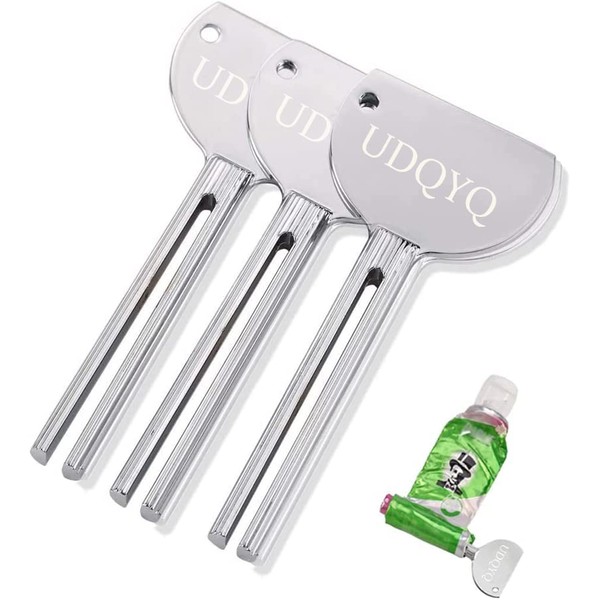 UDQYQ 3 pieces tube squeezer, stainless steel tube squeezer, metal toothpaste squeezer, tube dispenser, save toothpaste, creams, paint, ointment, no more mess and waste.