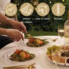 MATANA 40 Premium Clear Hard Plastic Dinner Plates with Hammered