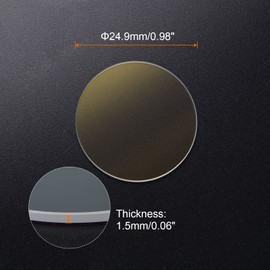 HARFINGTON Fiber Laser Protective Window Dia 24.9mm (0.98") Thk 1.5mm (0.06") Fused Silica Quartz Lens for Laser Welding Machine