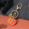 KONPJE Pumpkin Bag Charm for Men Women Gold Thanksgiving Rhinestone