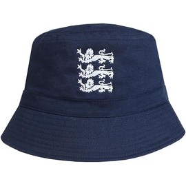 Navy Blue 3 Lion Test Cricket Bucket Hat with Embroided Logo Adult/Men ONE Unisex