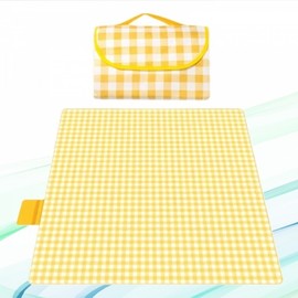 Large Waterproof Foldable Picnic Mat for Camping Picnic Mat Yellow 200x200CM 2ea