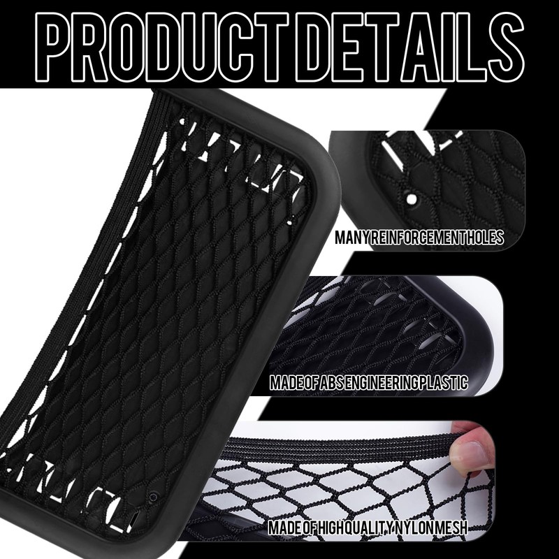 Storage Nets for Campervans, 2 Pcs Universal Car Mesh Storage