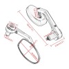 Unbranded Rearview 7/8'' 22mm Handle Bar End Side Mirrors For