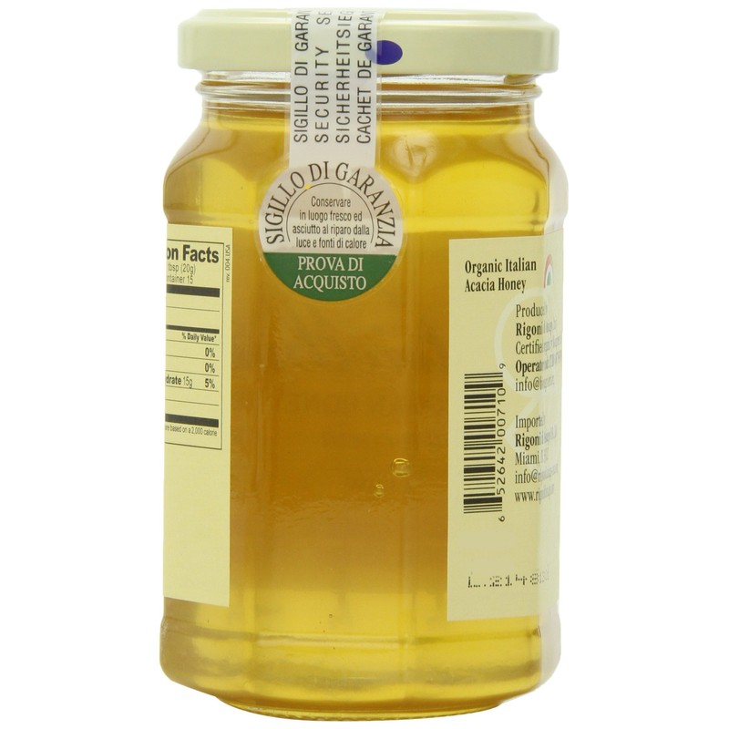 Rigoni di Asiago Mielbio Italian Raw Honey, Acacia, 10.58 Ounce,
