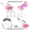 Ukoly Cycling Sunglasses with Interchangeable Nose Pad Men Women,Sports Sunglasses,Fishing