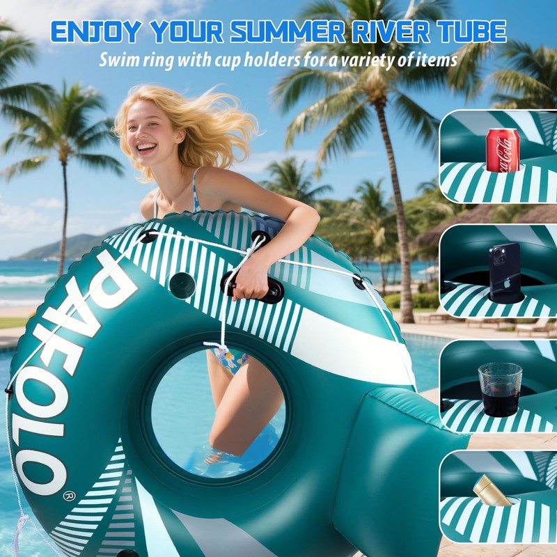 Pool Float Adult, 53" Inflatable River Tube Float, River Tubes