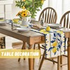 Kabwea Lemon Summer Table Runner, Tablecloth, Summer Decor Indoors, Table