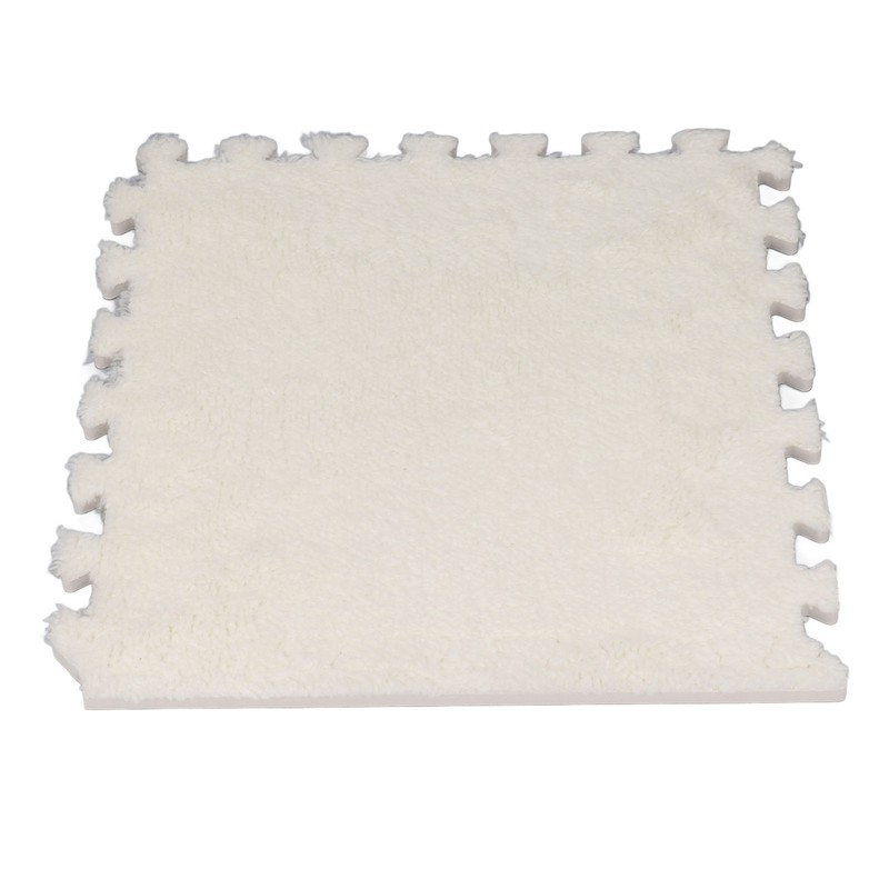 10pcs Plush Foam Floor Mat Thickened Cuttable Interlocking Carpet Tiles