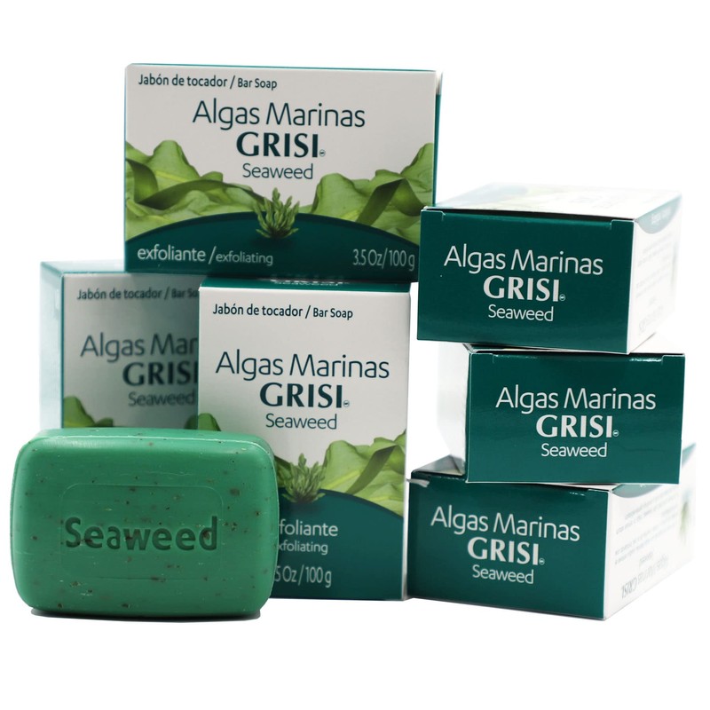 Grisi Seaweed Soap, Cleansing and Exfoliating Soap with Seaweed, Helps