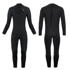 OMGear Kids Wetsuit 3mm Neoprene Full Wet Suit Long Sleeve Dive Suit Thermal Swimwear Junior Boys Scuba Diving Surfing Snorkeling Gear(Black,12)