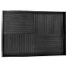 Simply Bamboo Black Extra Large Rectangle Ribbed Bamboo Serving Tray