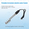 1 Pcak Immersion Heater, Submersible Water Heater，1000W-110V Portable Electric Immersion