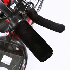 Winter motorcycle fur cover black handlebars bicycle scooter motorcycle handlebars / 겨울용 오토바이 털 커버 블랙 핸들 자전거 자전거 킥보드 오토바이 핸들