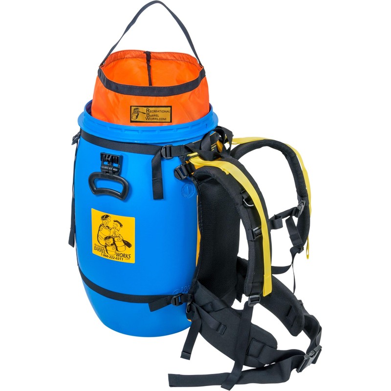 Recreational Barrel Works 60L Canoe Barrel Bucket Organizers, Orange