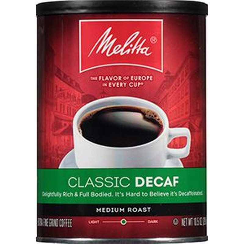 Melitta Classic Decaf Coffee, Medium Roast, Extra Fine Grind, 10.5