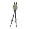 Square & Compass Oval Masonic Bolo Tie - [Silver &