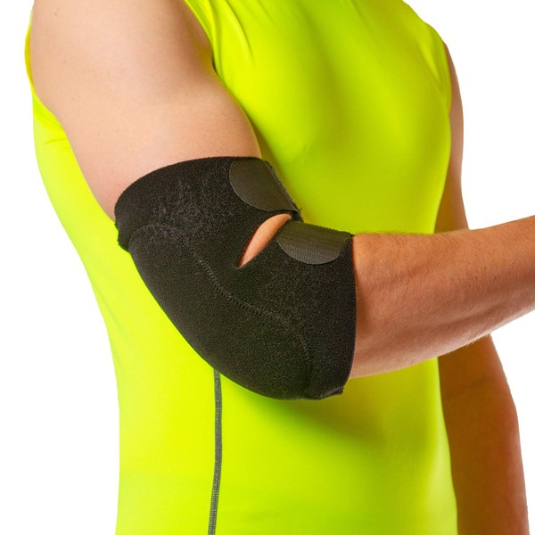 BraceAbility Bursitis Elbow Pad Brace | Compression Arm Sleeve Wrap with Padded Soft Support Cushion for Olecranon Joint Pain, Bursa Protection, Arthritis & Tendonitis Relief (One Size)