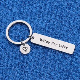 WUSUANED Groom To Bride Gift Wifey for Lifey Keychain Bride Gift For Wedding Day Wedding Jewelry