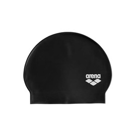 Arena Unisex Soft Latex II Swim Cap for Women and Men Fitness Swimmers Intensive Training Durable Soft Elastic Bathing Flat Cap, Black/White