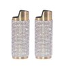 Gold Lighter Cover Sleeve with Crystal Rhinestones LS3